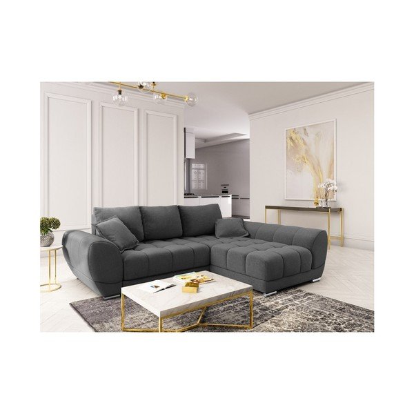 Tamno siva kutna garnitura Windsor &amp; Co Sofas Cloudlet, desni kut-image-3