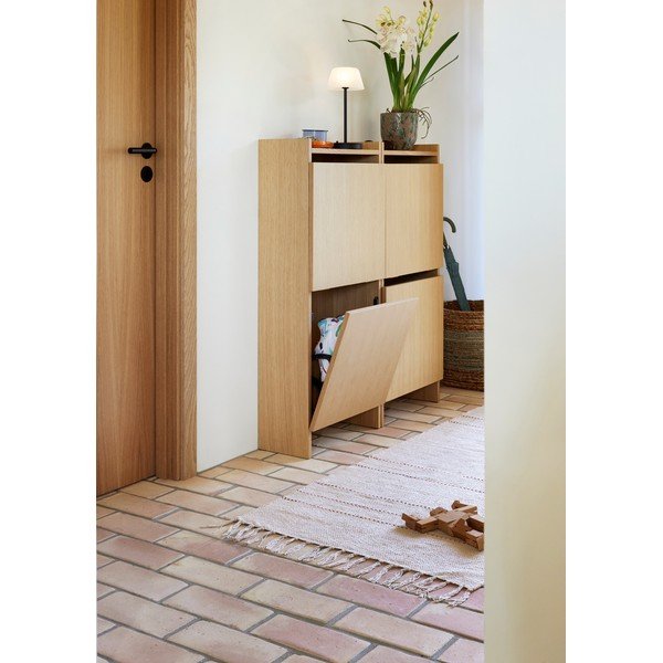 Preklopni ormarić za cipele u dekoru hrasta u prirodnoj boji 50x110x24 cm Forma – Hübsch-image-1