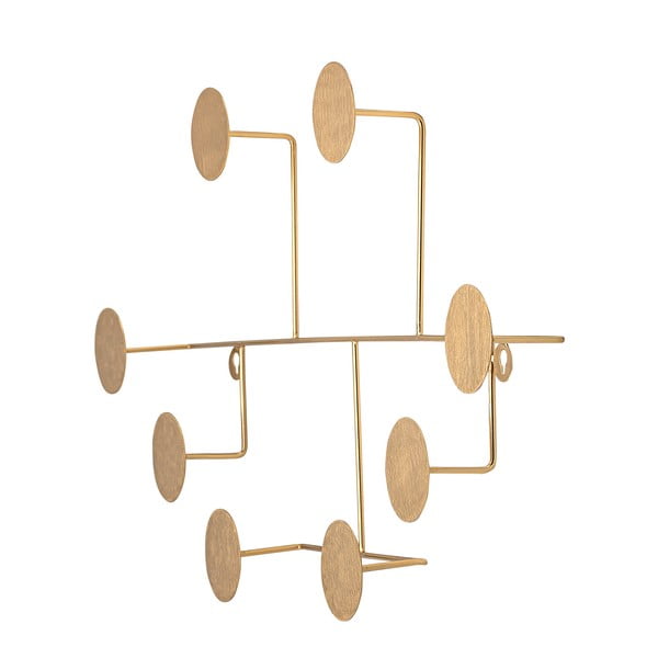 Metalna zidna vješalica u zlatnoj boji Fia - Bloomingville-image-3