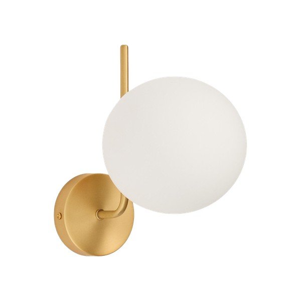 Bijela/u zlatnoj boji metalna zidna lampa ø 15 cm Brisia – Kave Home