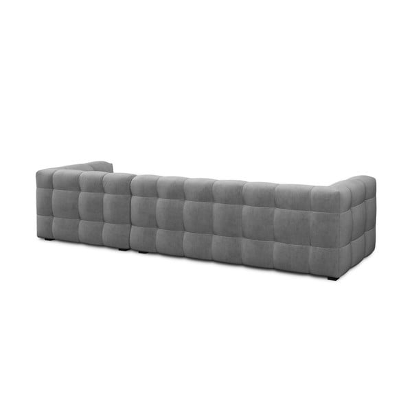 Siva baršunasta kutna garnitura Windsor & Co Sofas Vesta, desni kut-image-4