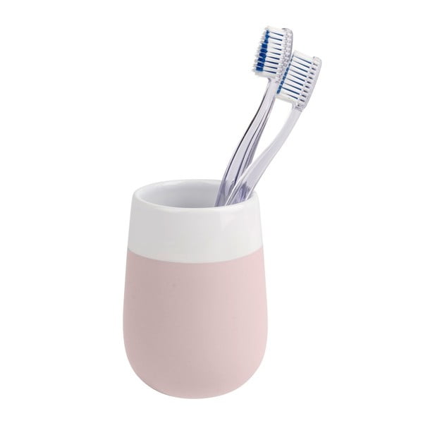 Ružičasto-bijela keramička šalica za Wenko Matta četkice za zube