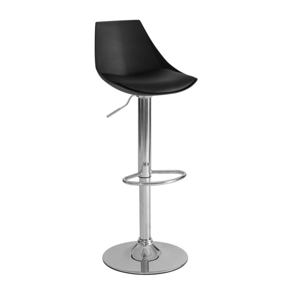 Crne barske stolice u setu podesive visine 2 kom od umjetne kože (visine sjedala 56,5 cm) – Casa Selección