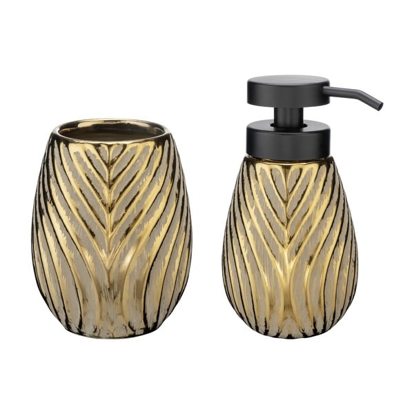 Keramički set pribora za kupaonicu u zlatnoj boji Idro – Wenko