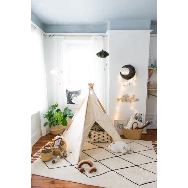 Krem periv/ručno rađen pamučan tepih 140x200 cm Bereber Beige – Lorena Canals-image-1