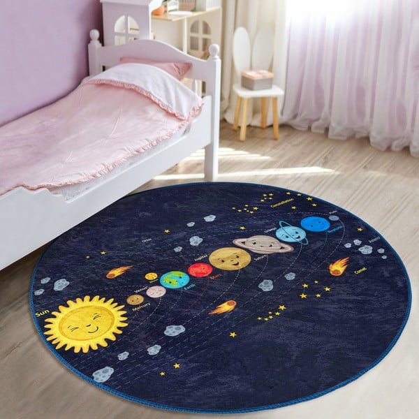 Tamno plavi dječji tepih ø 80 cm Comfort – Mila Home-image-3