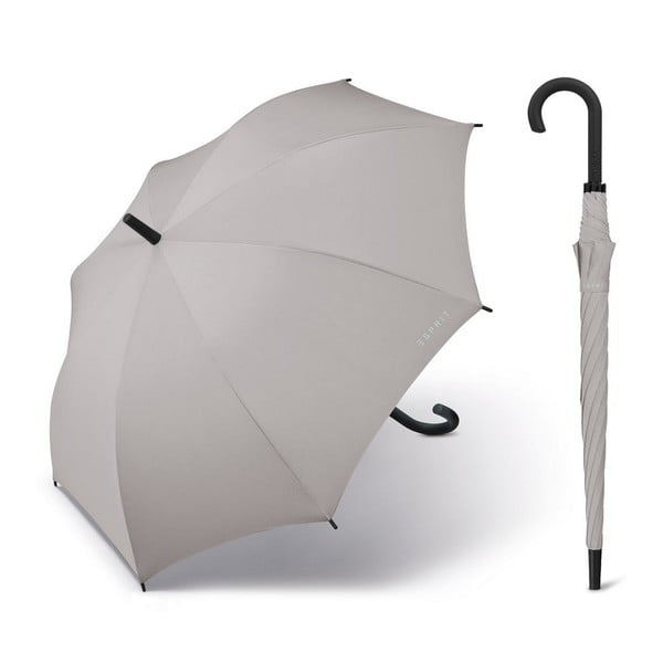 Svijetlo sivi kišobran od trske otporan na vjetar Ambiance Esprit, ⌀ 105 cm