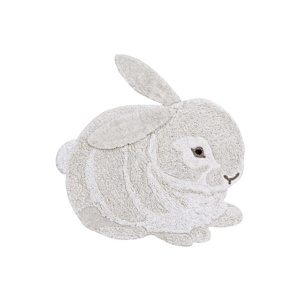 Svijetlo sivi periv/ručno rađen pamučan dječji tepih 130x135 cm Bunny – Lorena Canals