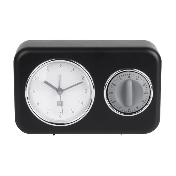 Crni stolni sat s kuhinjskom štopericom PT LIVING Nostalgia-image-1