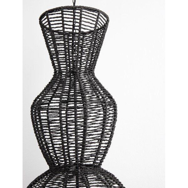 Mat crna viseća svjetiljka od užeta ø 38 cm Breena – Nova Luce-image-4