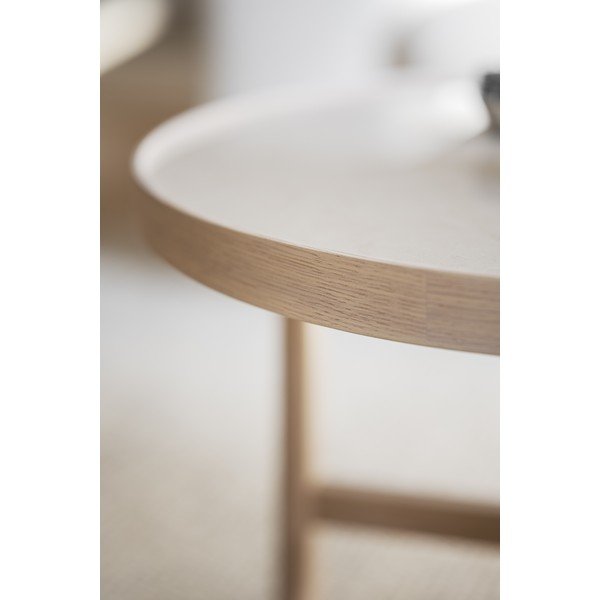 Okrugao stolić za kavu s keramičkom daskom u prirodnoj boji 90x90 cm Marsden – Rowico-image-4