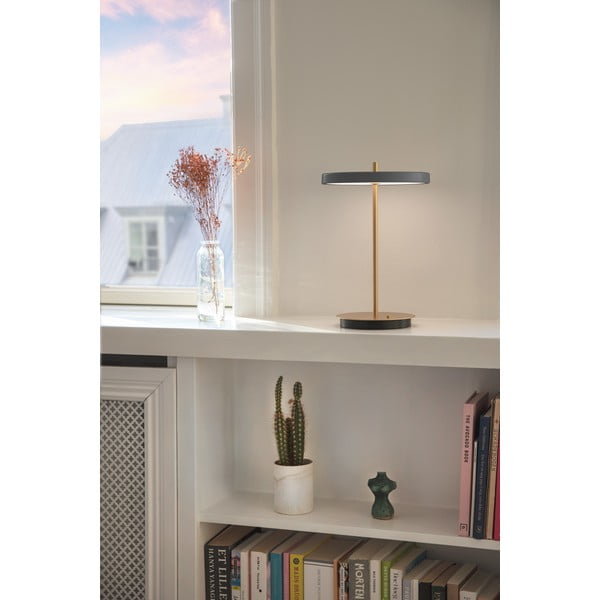 Antracitno siva LED stolna lampa s mogućnosti zatamnjivanja s metalnim sjenilom (visina 31 cm) Asteria Move – UMAGE-image-3