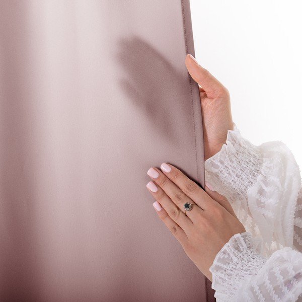 Prljavo roza zavjesa za djelomično zamračenje 140x250 cm Carli Tie – Restilo-image-4