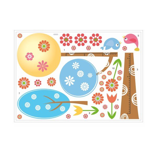 Set zidnih naljepnica Ambiance Round Trees And Flowers-image-2