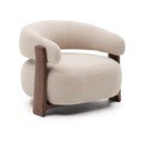 Bež fotelja od šenila Granite – Kave Home