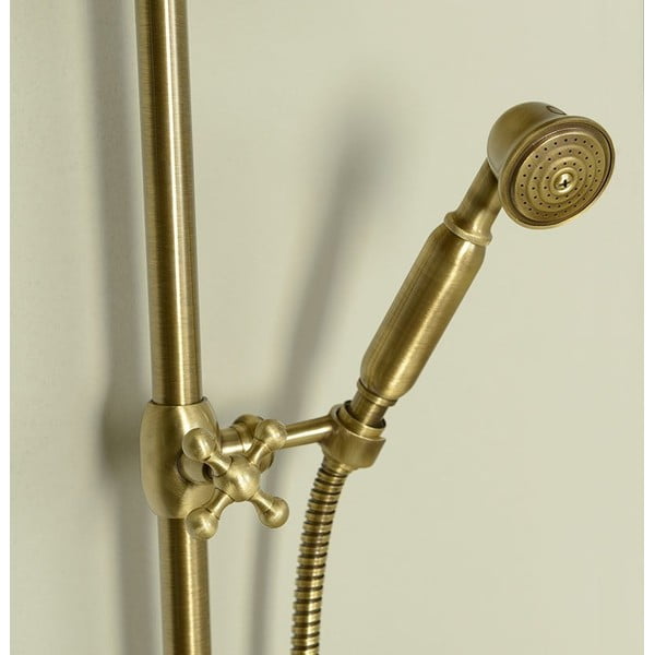Mjedeni set za tuš kabinu u brončanoj boji s glavom za tuš/sa ručnim tušem 142 cm Antea – Sapho-image-2