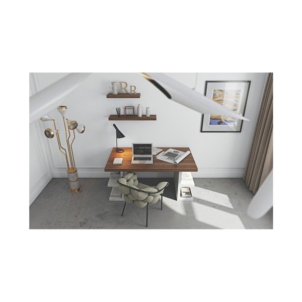 Smeđi radni stol TemaHome Multi, dužina 160 cm-image-3