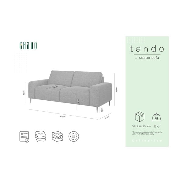 Svijetlosiva sofa Ghado Tendo-image-3