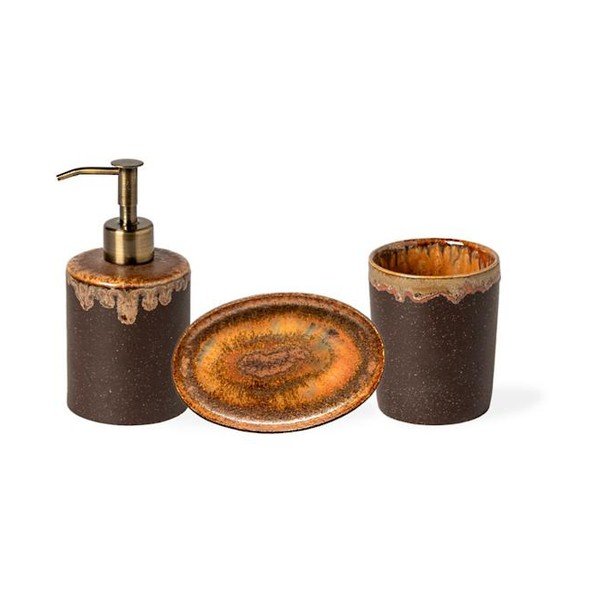 Smeđa posuda za sapun od kamenine Poterie Bath – Casafina-image-1