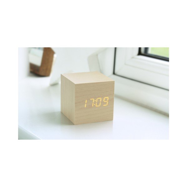 Digitalna budilica Wooden Cube Click – Gingko-image-3