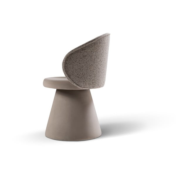 Bež baršunasti fotelja Inez – Micadoni -image-3