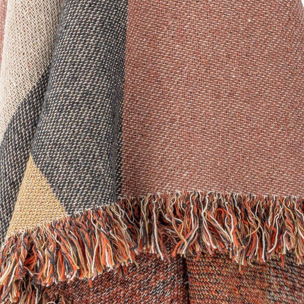 Smeđa deka od recikliranog pamuka 130x160 cm Arni – Bloomingville-image-2