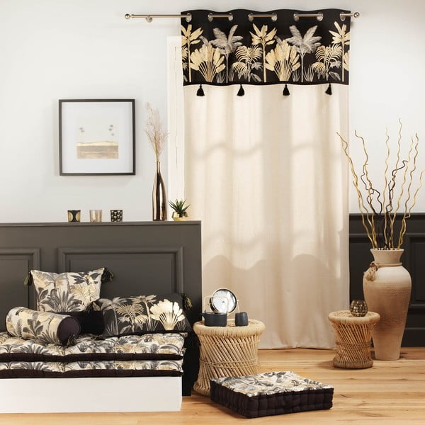 Crna/bež zavjesa 140x240 cm Karaba – douceur d'intérieur-image-2