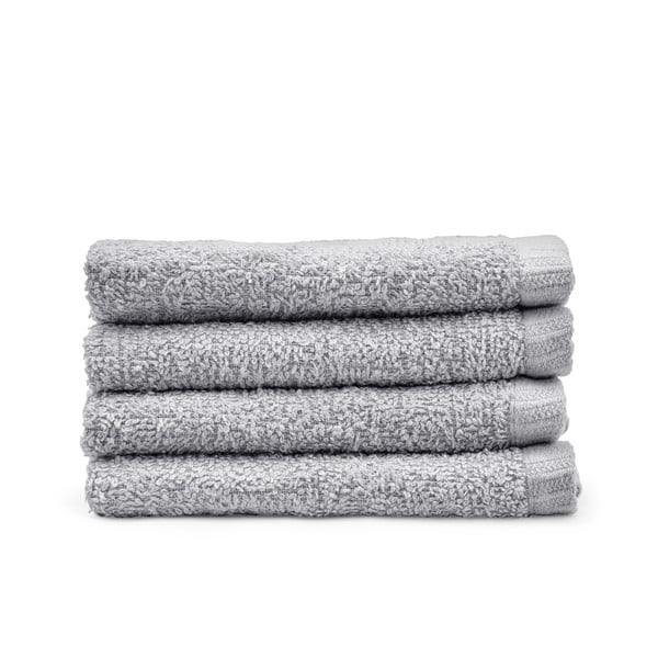 Sivi brzosušeći pamučni ručnici u setu 4 kom 30x30 cm Quick Dry – Catherine Lansfield