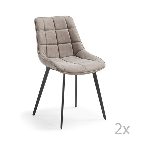Set od 2 sive blagovaonske stolice La Forma Adah