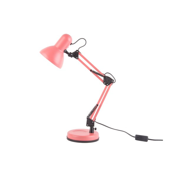 Ružičasta stolna lampa s crnim detaljima Leitmotiv Hobby, ø 12,5 cm
