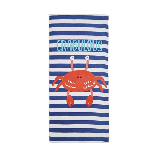 Plavi ručnik za plažu 160x76 cm Crabulous - Catherine Lansfield
