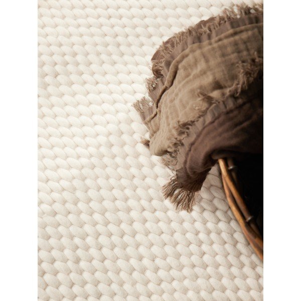 Krem ručno rađen vunen okrugao tepih ø 160 cm Lyon Beans – Elle Decoration-image-2