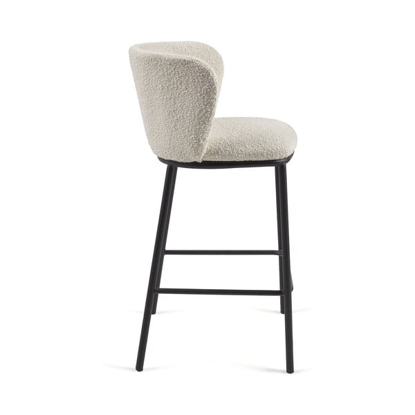Bijela barska stolica (visine sjedala 65 cm) Ciselia – Kave Home-image-3