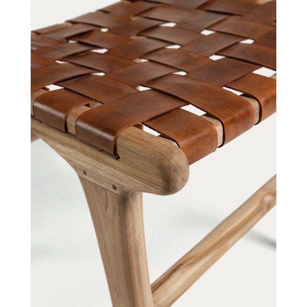 Konjak smeđe/u prirodnoj boji kožne blagovaonske stolice u setu 2 kom Calixta – Kave Home-image-3