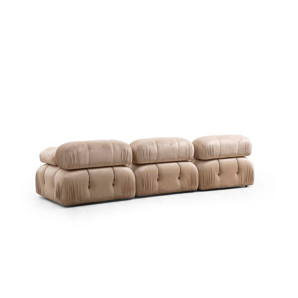 Bež baršunasti sofa 288 cm Bubble – Artie-image-2