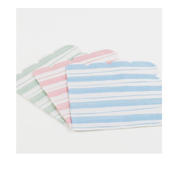 Papirnati ubrusi u setu 16 kom Ticking Stripe – Meri Meri-image-1