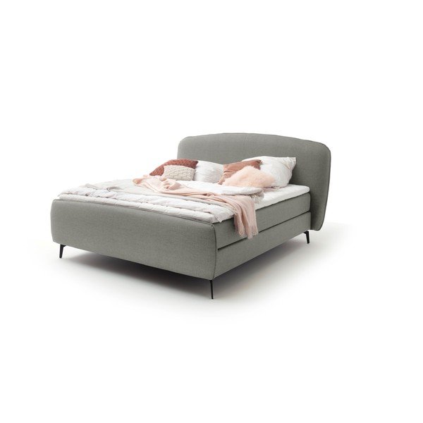Svijetlo sivi boxspring krevet 180x200 cm Imola – Meise Möbel-image-2