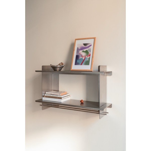 Metalna polica s više razina u srebrnoj boji 70 cm Tivo – noo.ma-image-1