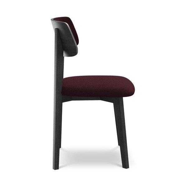 Bordo blagovaonska stolica od masivnog drveta Niu – Makamii-image-2