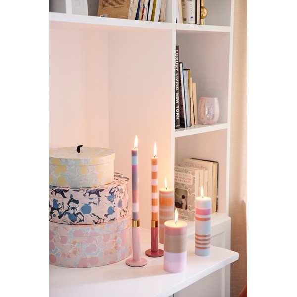 Narančasto-siva svijeća Bahne & CO, vrijeme gorenja 8 h-image-2