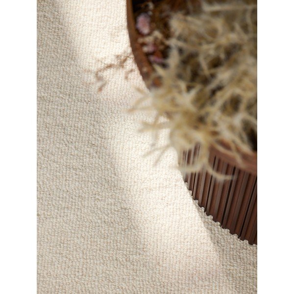 Krem ručno rađen vunen okrugao tepih ø 160 cm Puristic Knots – Elle Decoration-image-3