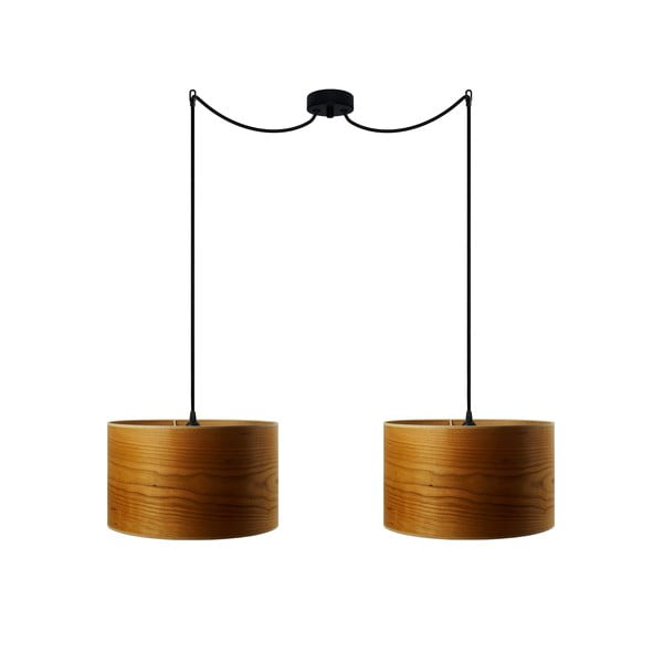 Viseća lampa sa dvostrukim furnirom od drveta trešnje Sotto Luce Tsuri, ⌀ 90 cm