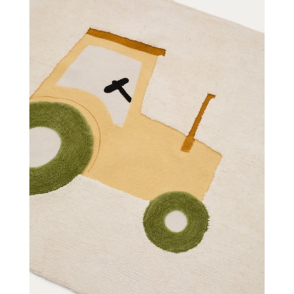 Pamučan dječji tepih boje slonovače 90x150 cm Pecky – Kave Home-image-3