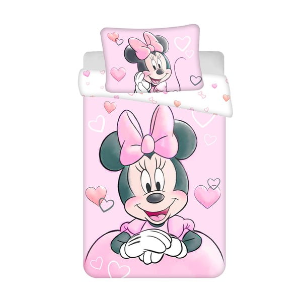 Pamučna dječja posteljina za dječji krevetić 100x135 cm Minnie – Jerry Fabrics