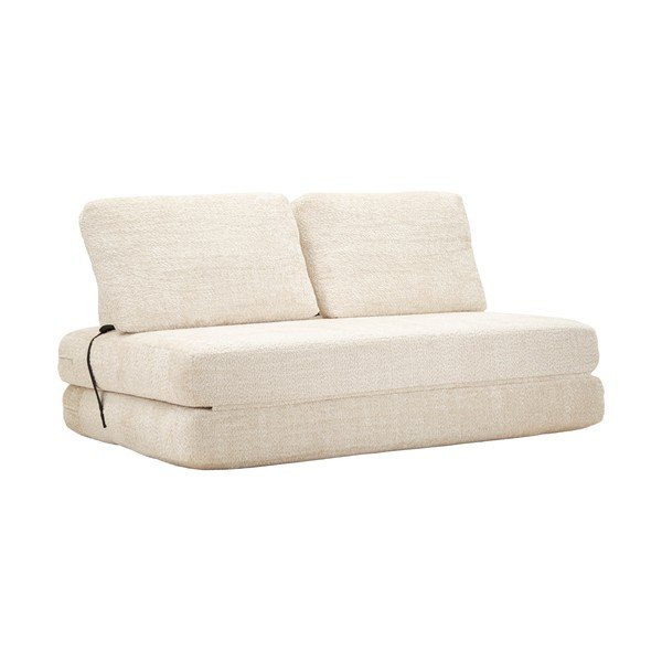 Bijela sklopiva sofa od bouclé tkanine 150 cm Faster – Mauro Ferretti-image-2
