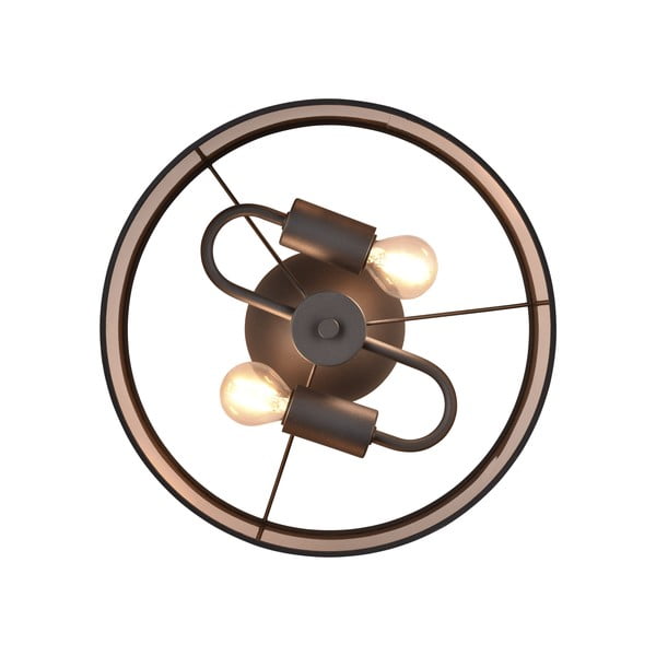 Crno-smeđa stropna svjetiljka ø 30 cm Davos – Reality-image-3