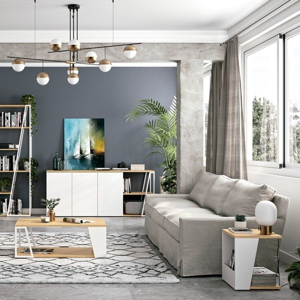 Stolić s pločom u dekoru hrasta 40x40 cm Albi - TemaHome-image-1