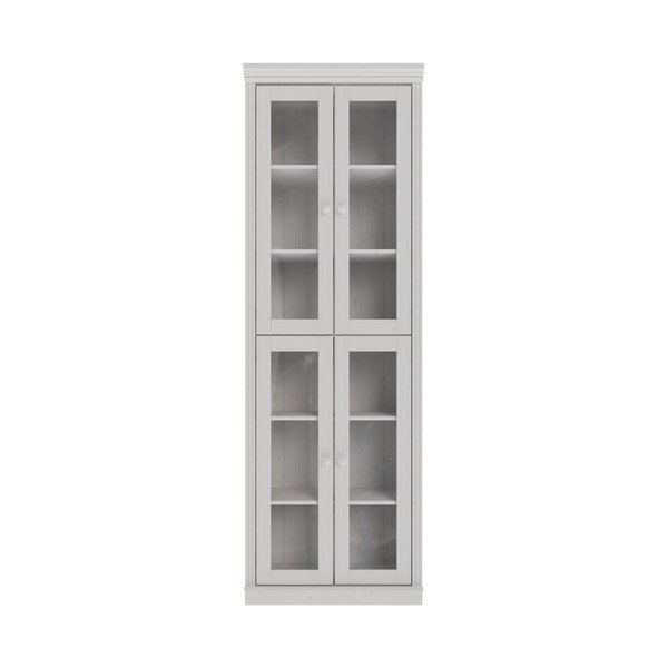 Bijela vitrina od masivnog bora 74x223x37 cm Anita – Støraa