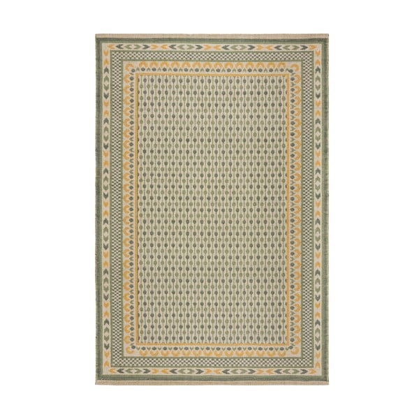 Zeleni tepih od mješavine jute 120x170 cm Mara Jute Border – Flair Rugs