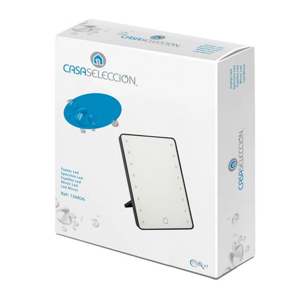 Kozmetičko ogledalo s osvjetljenjem 17x22 cm – Casa Selección-image-3